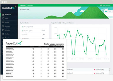 Papercut, Admin Interface Reports, Data Matrix